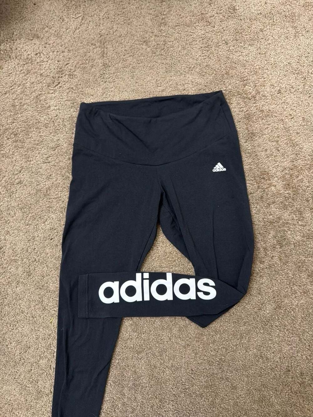 Adidas Women’s 1X Black Logo Leggings Plus Size NWT Athletic‎ Tights